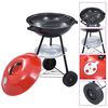 vidaXL Barbecue a Carbone Kettle Portatile XXL con Ruote 44 cm