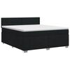 vidaXL Letto box spring con materasso Nero 160 x 200 cm Tessuto
