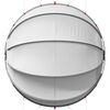 vidaXL Dome Piscina Grigio e arancione 405 x 405 x 192 cm