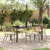 vidaXL Set da Pranzo per Giardino 5 pcs Marrone polyrattan