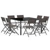 vidaXL Set da Pranzo da Giardino 9 pz in Acciaio