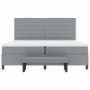 vidaXL Letto a molle con materasso Grigio chiaro 200 x 200 cm Tessuto