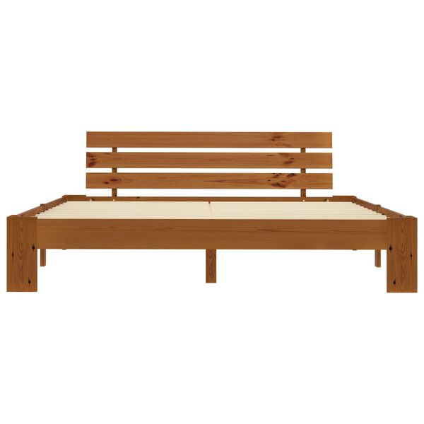 vidaXL Giroletto senza Materasso Ambrato 180x200 cm in Legno di Pino