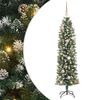 vidaXL Albero di Natale Artificiale Sottile Verde e Bianco 150 cm