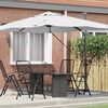 vidaXL Parasol Roma a braccio Beige e Nero 352 x 251 x 260 cm