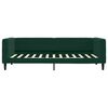 vidaXL Divano Letto con Materasso Verde Scuro 100x200 cm in Velluto