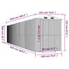 vidaXL Capanno da Giardino Marrone Scuro 192x938x223cm Acciaio Zincato