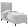 vidaXL Letto a molle con materasso Grigio chiaro 80 x 200 cm Velluto