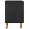 vidaXL Comodino Nero 40x33x46 cm in Legno Massello di Mango