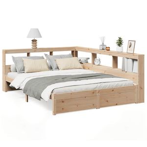 vidaXL Letto Libreria senza Materasso 150x200 cm in Legno di Pino