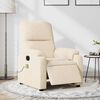 vidaXL Poltrona Reclinabile Massaggiante Elettrica Beige Microfibra