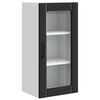 vidaXL Mobile in vetro da parete PORTO Nero 40 x 31 x 80 cm