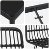 vidaXL Set da Pranzo per Giardino 7 pcs Nero