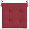 vidaXL Cuscini per Sedia 2 pz Rosso Vino 50x50x4 cm in Tessuto Oxford