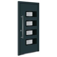 vidaXL Porta Ingresso Antracite 100x210 cm in Alluminio e PVC