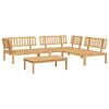 vidaXL Set Divano Pallet da Giardino 4 pz in Legno Massello di Acacia