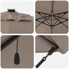 vidaXL Ombrellone Talpa 286 x 285 x 270 cm Alluminio