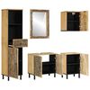 vidaXL Set Mobili da Bagno 5 pz in Legno Massello di Mango