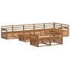 vidaXL Set di divani da esterno 9 pcs Naturale