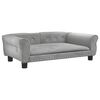 vidaXL Lettino per Cani Grigio Chiaro 95x55x30 cm in Velluto