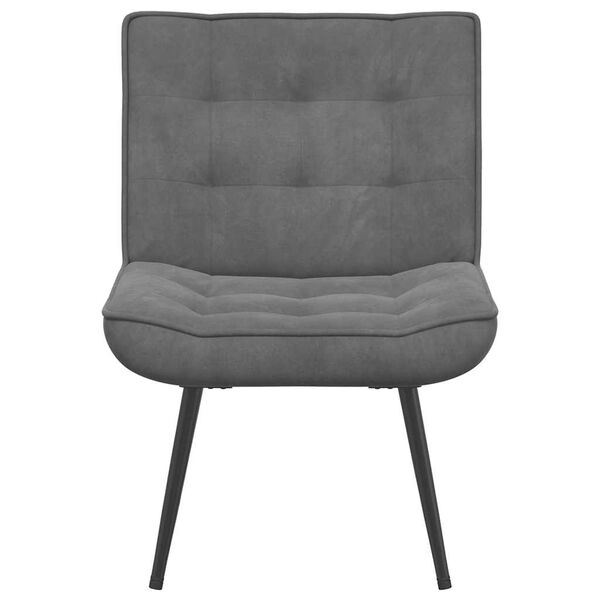 vidaXL Sedia Relax 64x74x84 cm Grigio Scuro in Velluto