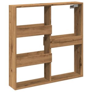 vidaXL Mobile a Parete Rovere Artigianale 80x15x80cm Legno Multistrato