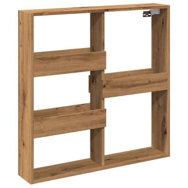 vidaXL Mobile a Parete Rovere Artigianale 80x15x80cm Legno Multistrato