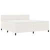 vidaXL Letto a molle Crema e Bianco 200 x 200 cm Tessuto in Cords