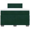 vidaXL Giroletto a Molle con Materasso Verde Scuro 120x200 cm Velluto