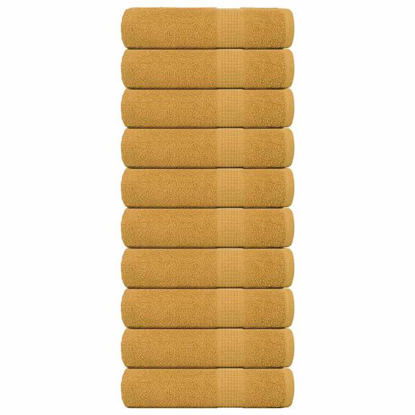 vidaXL Asciugamani da bagno FROGN 10 pz Oro 100x150 cm 360 g/m²