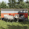 vidaXL Frangivento Campeggio Grigio Arancione 340x130 cm Impermeabile