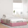vidaXL Struttura Letto Pouf Senza Materasso Rosa 120x200 cm Velluto