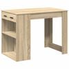 vidaXL Scrivania con Cassetto Ripiano Rovere Sonoma Legno Multistrato
