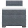 vidaXL Giroletto a Molle con Materasso Grigio Scuro 100x200 cm Velluto