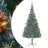 vidaXL Albero di Natale artificiale Verde 210 cm PVC e Acciaio