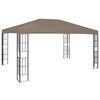 vidaXL Gazebo 4x3 m Grigio Talpa