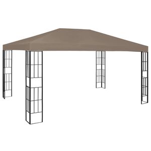 vidaXL Gazebo 4x3 m Grigio Talpa