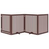 vidaXL Cancello Cani Porta Pieghevole Marrone 4 Pannelli 320cm Pioppo