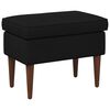 vidaXL Poggiapiedi Nero 55 x 35 x 41 cm Velluto