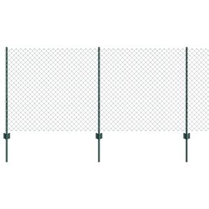 vidaXL Recinzione a maglie con palo 25 x 1 m Acciaio rivestito in PVC