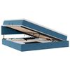 vidaXL Letto con Contenitore Blu Scuro 200 x 200 cm Velluto