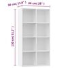 vidaXL Libreria/Credenza Bianca 66x30x130 cm in Legno Multistrato