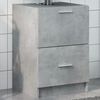 vidaXL Mobile Lavabo Grigio Cemento 80x33x60 cm in Legno Multistrato