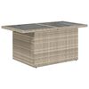 vidaXL Tavolo Giardino Piano Vetro Grigio Chiaro 100x55x73 Polyrattan