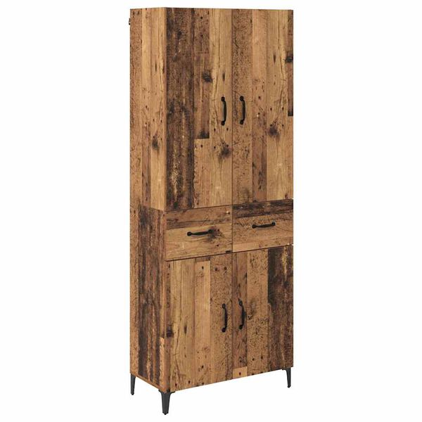 vidaXL Credenza Legno vecchio 69,5 x 34 x 180 cm Legno multistrato