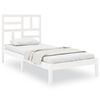 vidaXL Giroletto Bianco in Legno Massello 75x190 cm Small Single