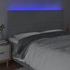 vidaXL Testiera a LED Grigio Chiaro 160x5x118/128 cm in Tessuto
