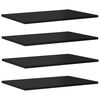 vidaXL Ripiani per Libreria 4pz Nero Lucido 60x40x1,5cm Multistrato
