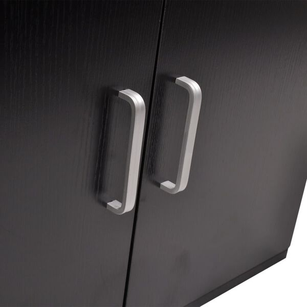 vidaXL Set Mobili da Bagno con Lavabo 3 pz Nero