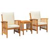vidaXL Set Divano da Giardino con cuscino 3 pcs Olio Naturale